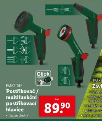 PARKSIDE Postřikovač / multifunkční postřikovací hlavice