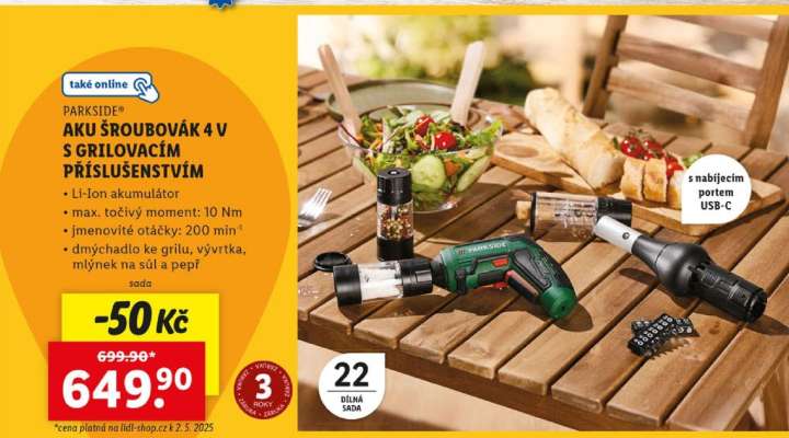 PARKSIDE® AKU ŠROUBOVÁK 4 V 1 S GRILOVACÍM PŘÍSLUŠENSTVÍM