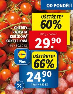 Cherry rajčata keříková koktejlová