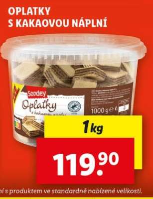 Sondey Oplatky s kakaovou náplní