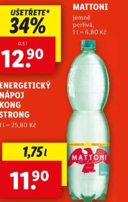 MATTONI jemně perlivá 1,75 l