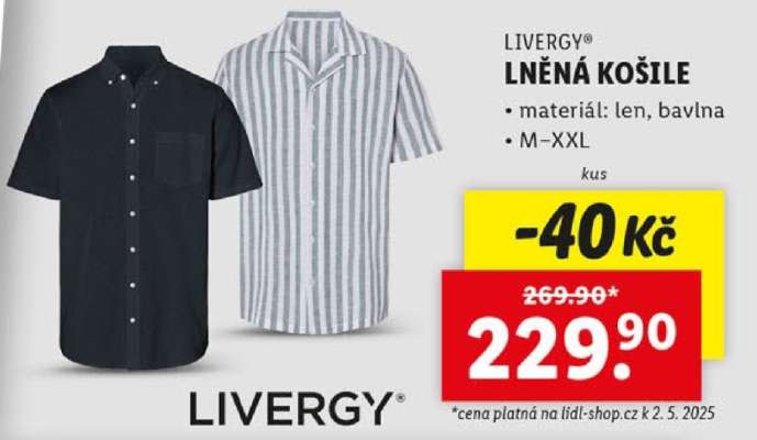 LIVERGY® LNĚNÁ KOŠILE