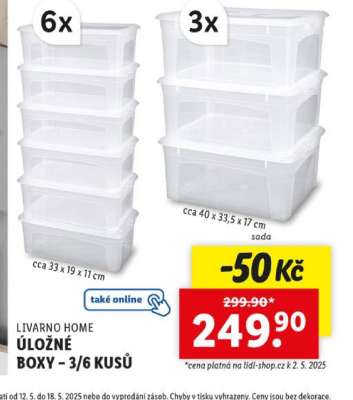 LIVARNO HOME ÚLOŽNÉ BOXY – 3/6 KUSŮ