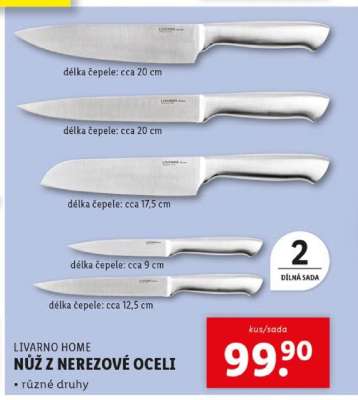 LIVARNO HOME NŮŽ Z NEREZOVÉ OCELI