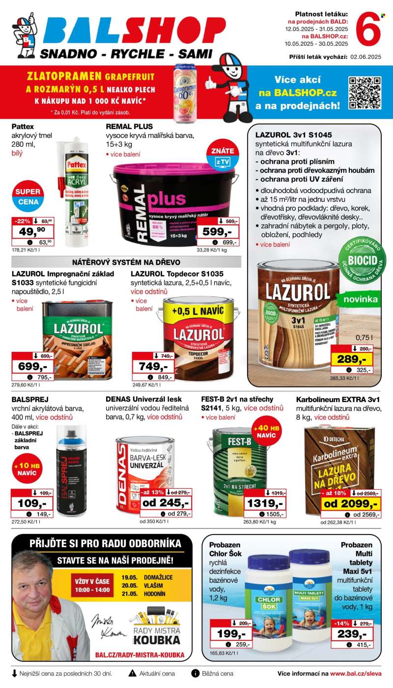 Leták Barvy a laky drogerie - 12.5.2025 - 31.5.2025.