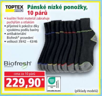 Pánské nízké ponožky, 10 párů
