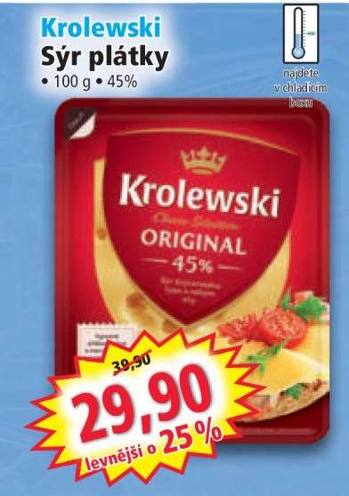 Krolewski Sýr plátky