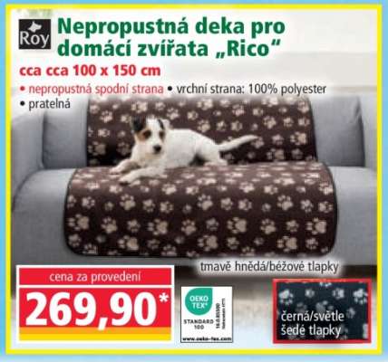 Nepropustná deka pro domácí zvířata „Rico“