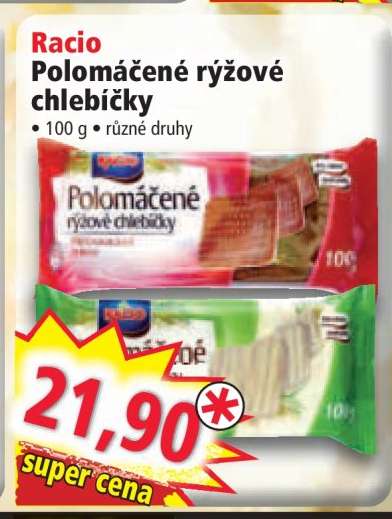 RACIO Polomáčené rýžové chlebíčky