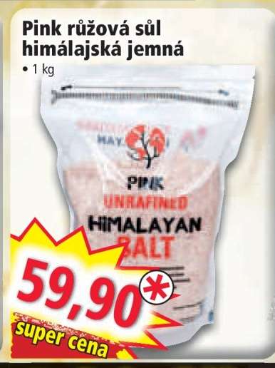 Pink růžová sůl himálajská jemná