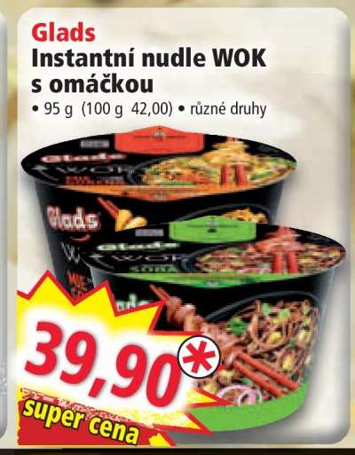 Glads Instantní nudle WOK s omáčkou