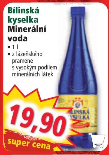 Bílinská kyselka Minerální voda