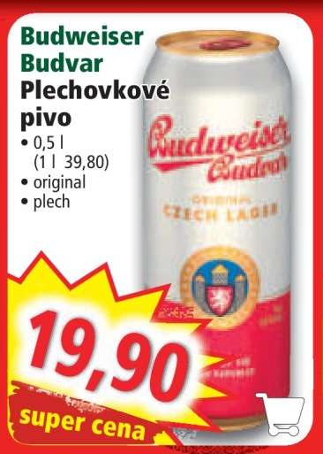 Budweiser Budvar Plechovkové pivo