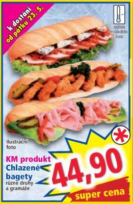 KM produkt Chlazené bagety