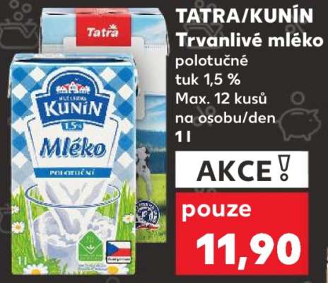 TATRA/KUNÍN Trvanlivé mléko