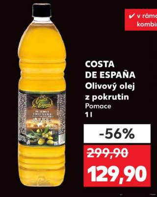 COSTA DE ESPAÑA Olivový olej z pokrutin