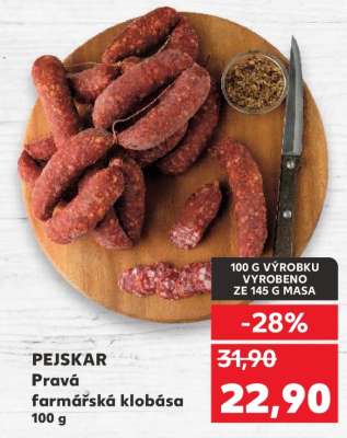 PEJSKAR Pravá farmářská klobása