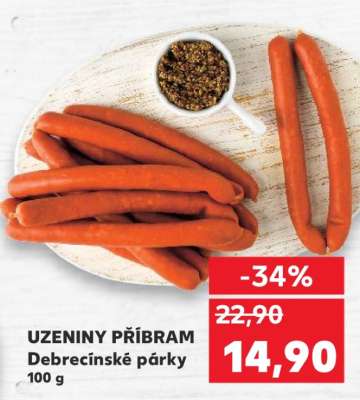 UZENINY PŘÍBRAM Debrecínské párky