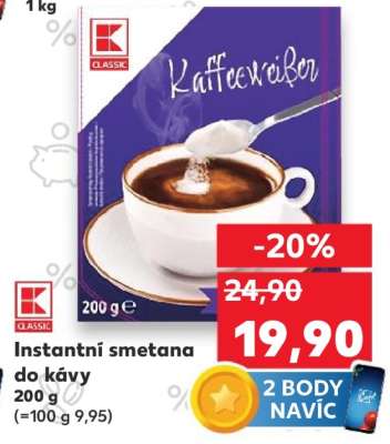 Instantní smetana do kávy