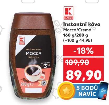 Instantní káva Mocca/Crema