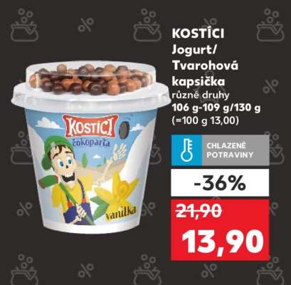 KOSTÍCI Jogurt/ tvarohová kapsička