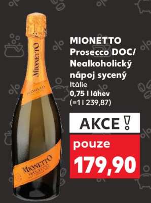MIONETTO Prosecco DOC/Nealkoholický nápoj sycený