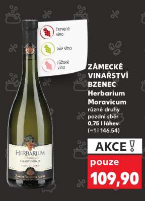 ZÁMECKÉ VINAŘSTVÍ BZENEC Herbarium Moravicum