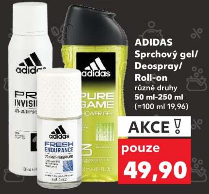 ADIDAS Sprchový gel/ deospray/roll-on