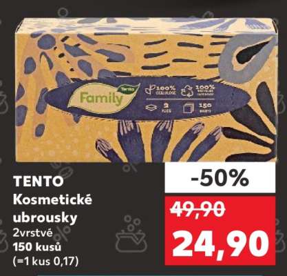 TENTO Kosmetické ubrousky