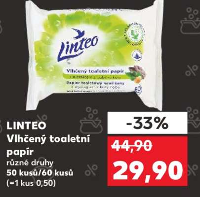 Linteo vlhčený toaletní papír