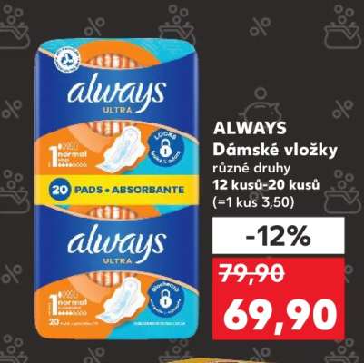 Always Dámské vložky