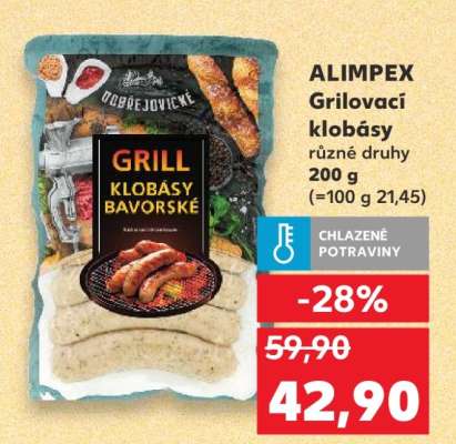 ALIMPEX Grilovací klobásy