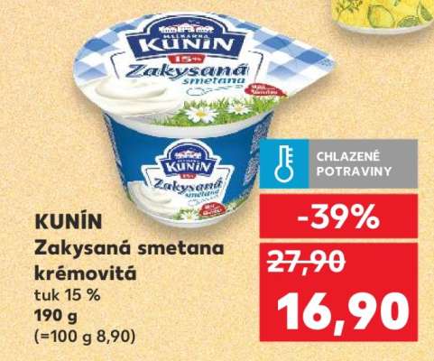 Kunín Zakysaná smetana krémovitá