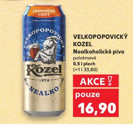 VELKOPOPOVICKÝ KOZEL Nealkoholické pivo