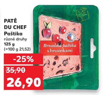 PATÉ DU CHEF Paštika