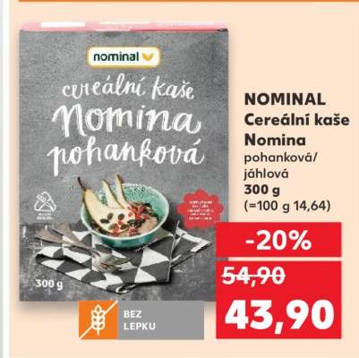 NOMINAL Cereální kaše Nomina pohanková/jáhlová
