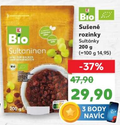 Sušené rozinky Sultánky
