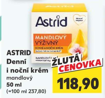 ASTRID Denní i noční krém mandlový