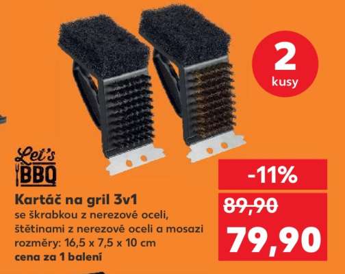 Kartáč na gril 3v1