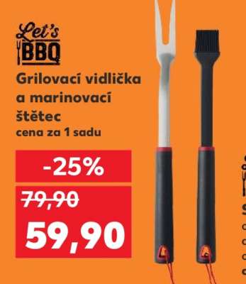 Grilovací vidlička a marinovací štětec
