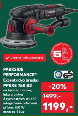 PARKSIDE PERFORMANCE Excentrická bruska PPEXS 750 B2