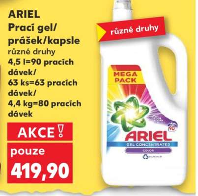 ARIEL Prací gel/prášek/ kapsle