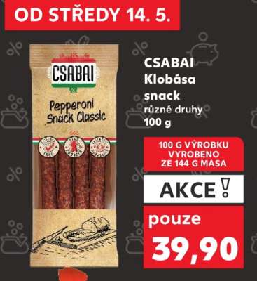 Csabai klobása snack