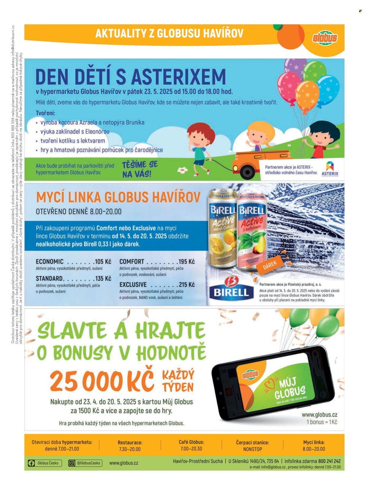 Leták Globus - 14.5.2025 - 20.5.2025. Strana 1
