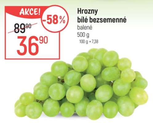 Hrozny bílé bezsemenné