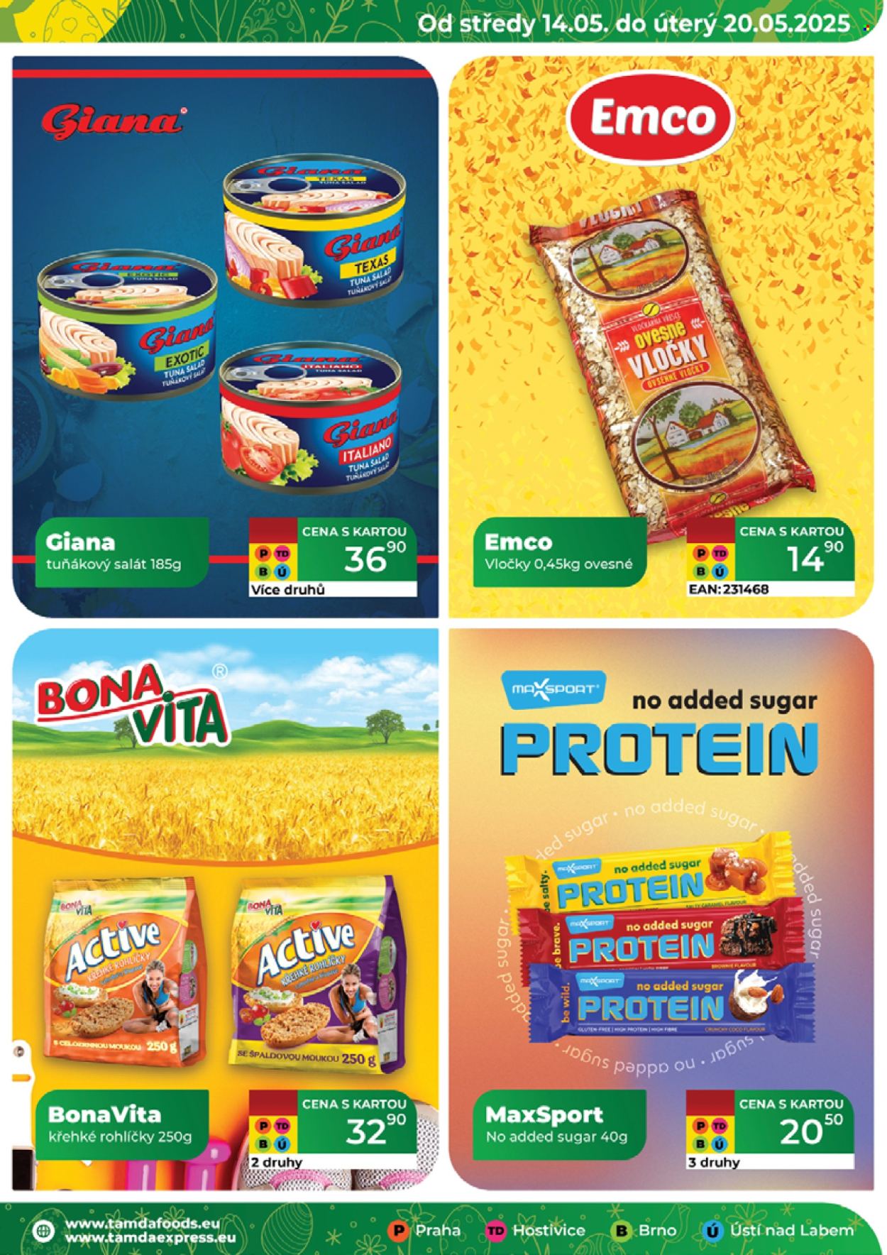 Leták Tamda Foods - 14.5.2025 - 20.5.2025. Strana 1