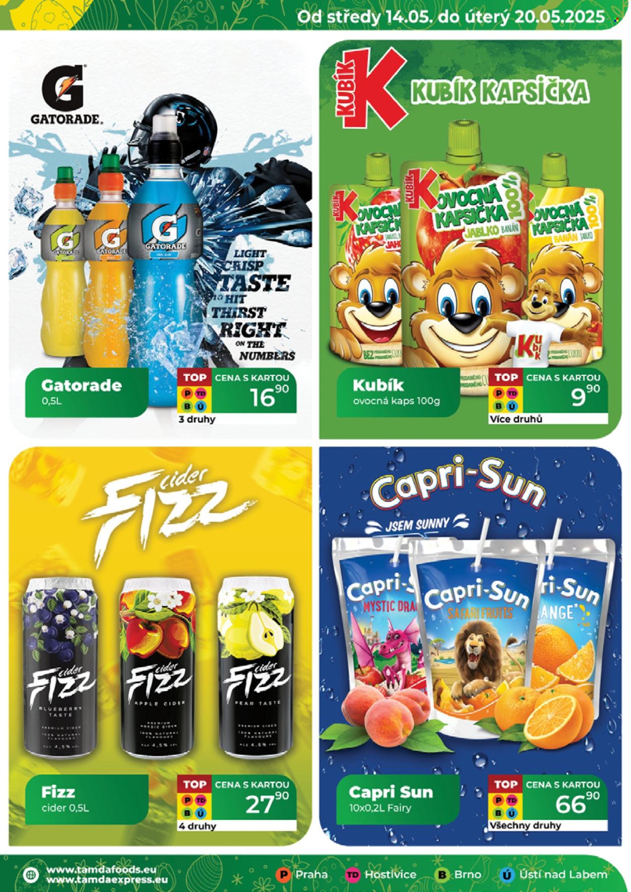 Leták Tamda Foods - 14.5.2025 - 20.5.2025. Strana 1