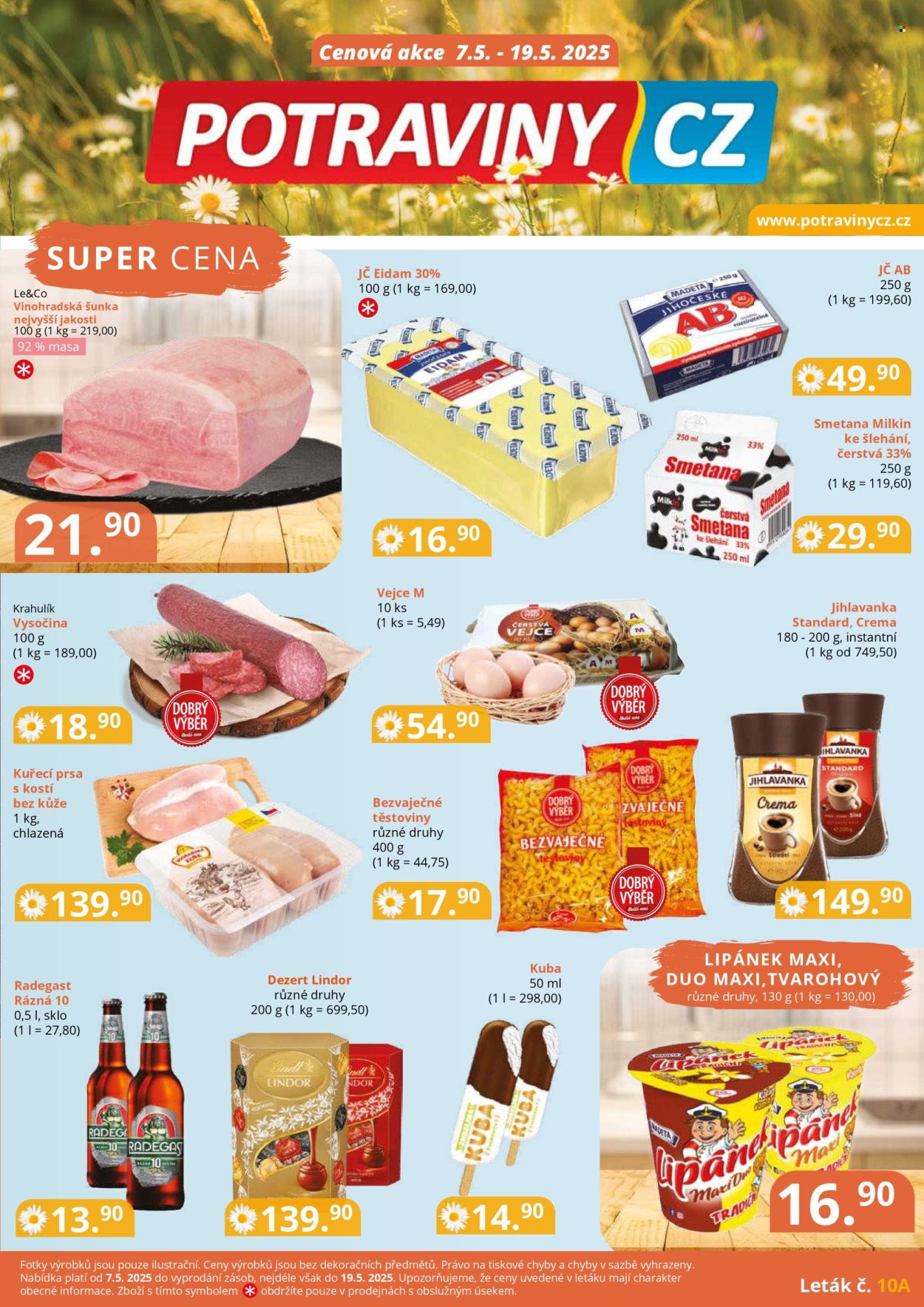 Leták Potraviny CZ - 7.5.2025 - 19.5.2025. Strana 1
