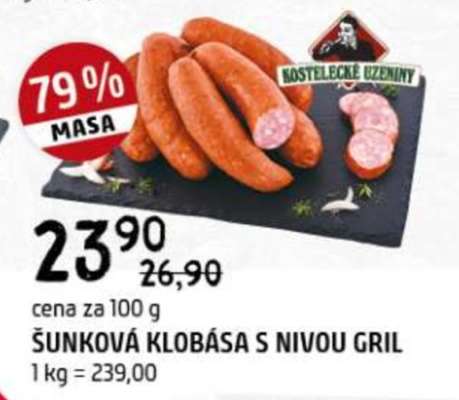 Šunková klobása s nivou gril