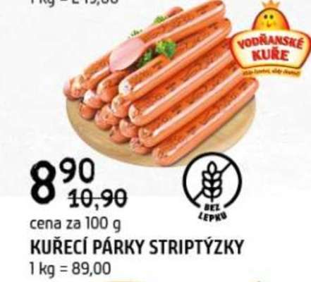Kuřecí párky Striptýzky
